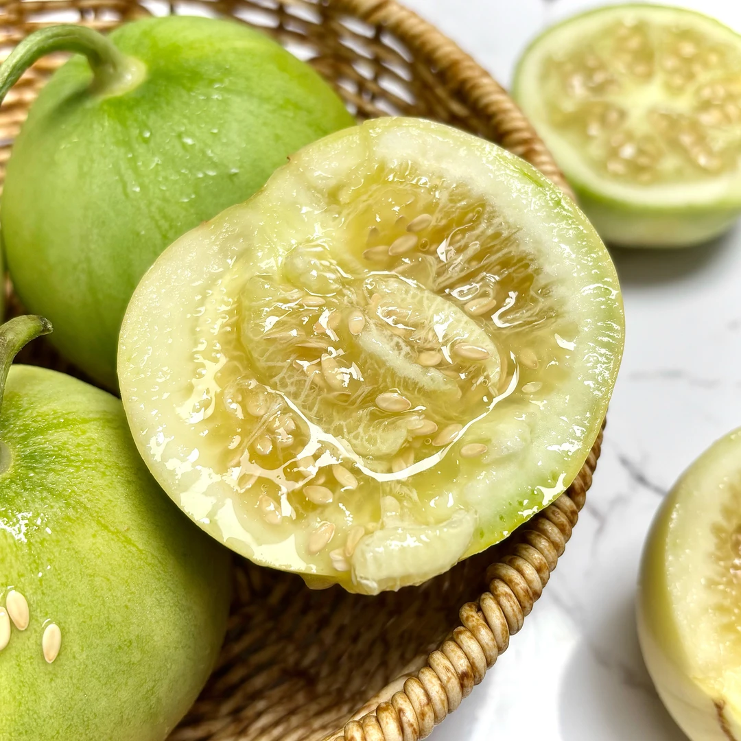马连庄小甜瓜香脆甜老品种自然完熟皮薄香甜多汁囊可吃3斤6-9枚