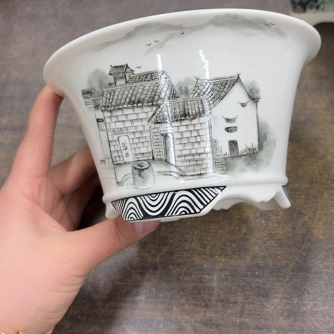 紫砂花盆011号瑕疵15/8cm