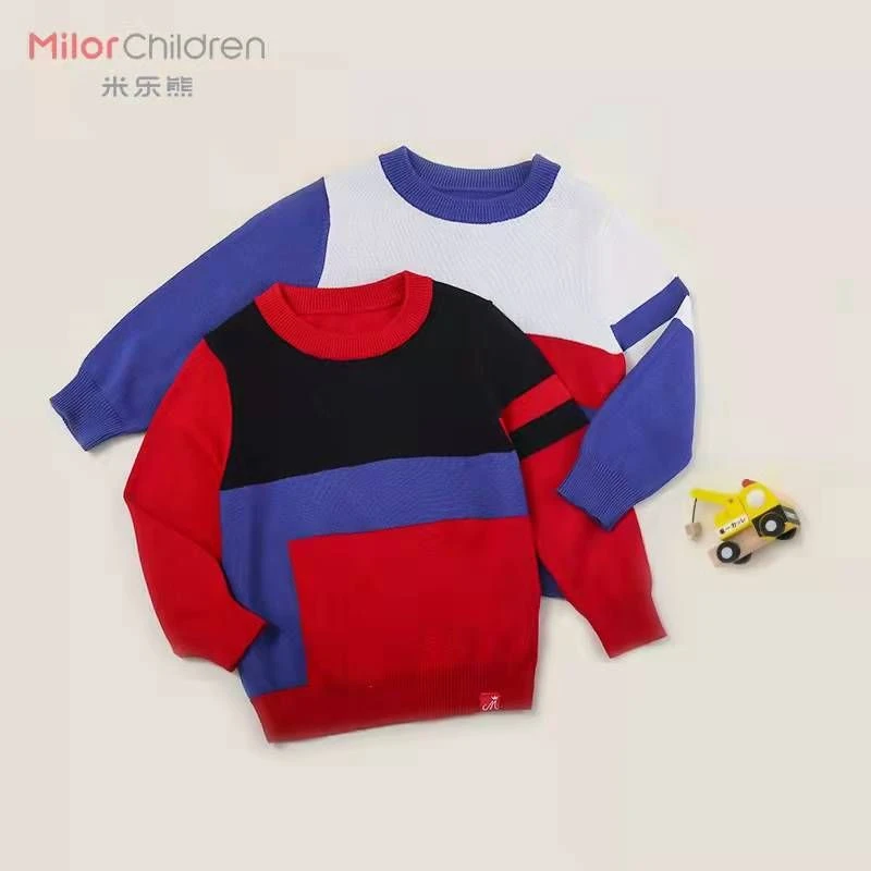 米乐熊儿童纯棉套头毛衣0170