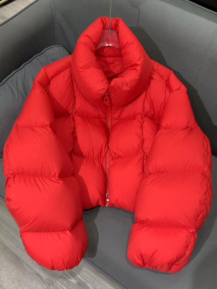 【现货】红色短款棉服女冬季2025年新款小个子本命年韩版新年外套潮