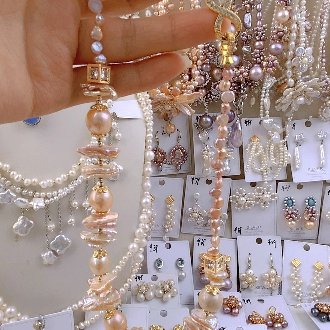 颈饰银S925镶嵌淡水珍珠?****会