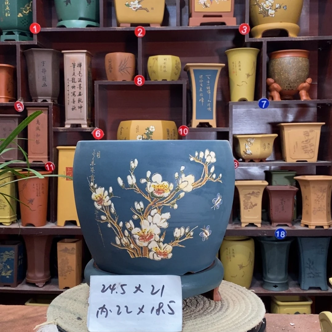 紫砂艺术紫砂花盆