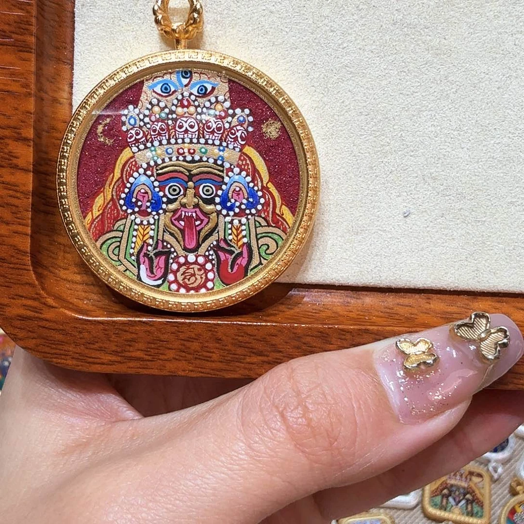 吊坠热贡纯手绘唐卡非遗文化