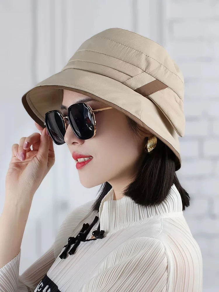 【风靡英伦】2025新款防晒渔夫帽休闲优雅显脸小气质遮阳帽出游帽