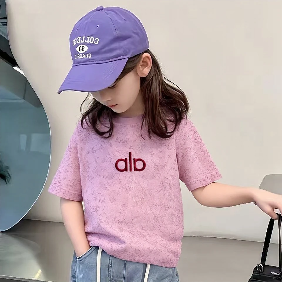 女童纯棉潮短袖T恤夏季儿童女孩夏装中大童女孩插肩上衣