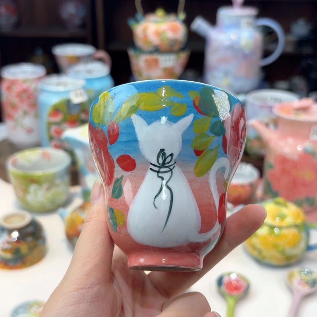 景德镇手绘高温釉下彩陶瓷茶具