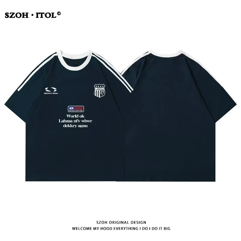 E3-3藏青色“BK盾徽”肩线短袖（AT3）