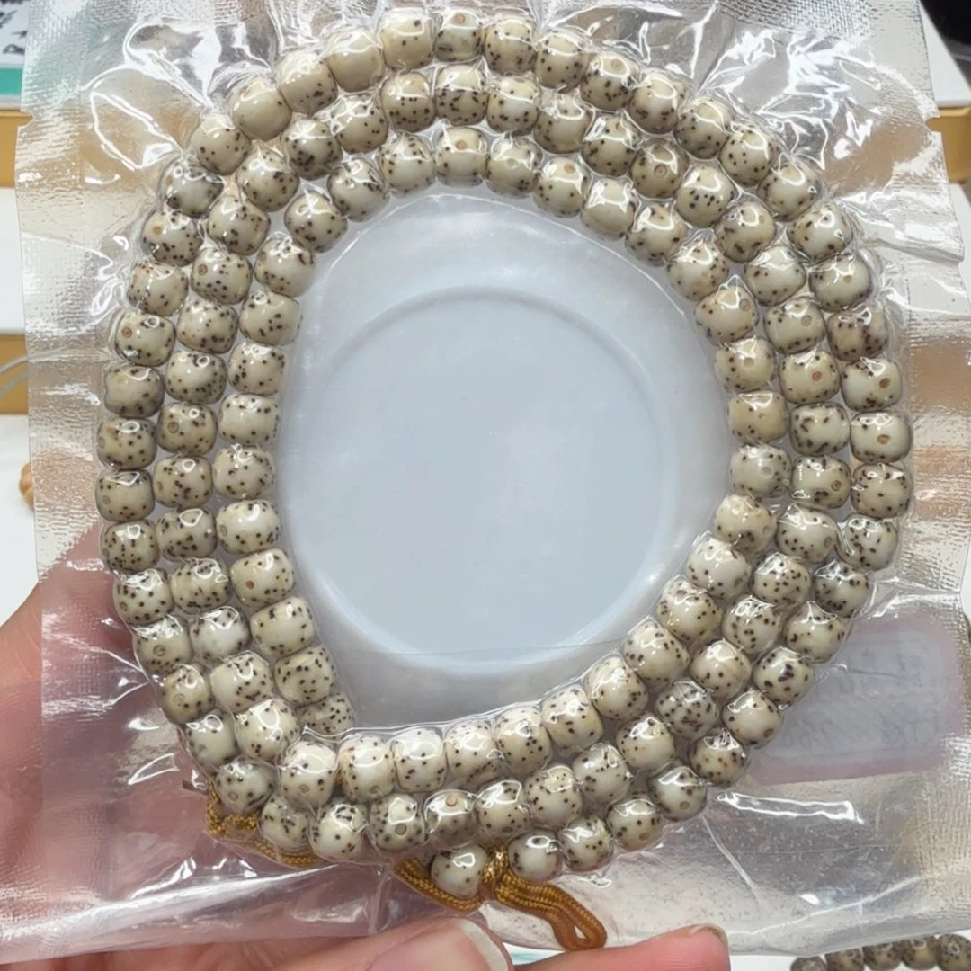 手串星月菩提石玉料青花瓷大眼睛留白小细星长串