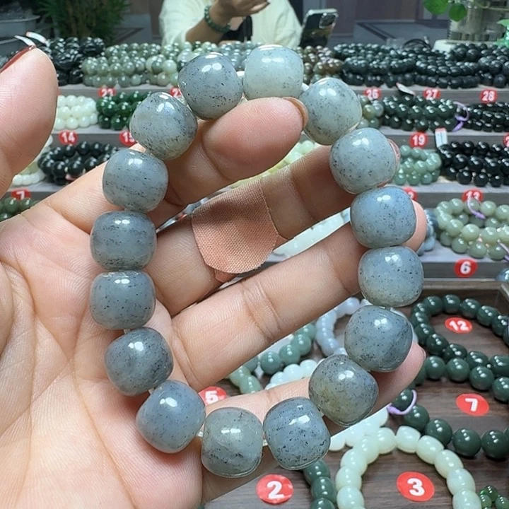 未镶嵌手链和田玉新疆青花老型卡14