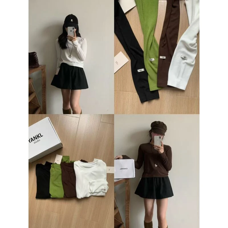 严可莱【糯叽叽内搭】egg软糯舒适弹力质感tee