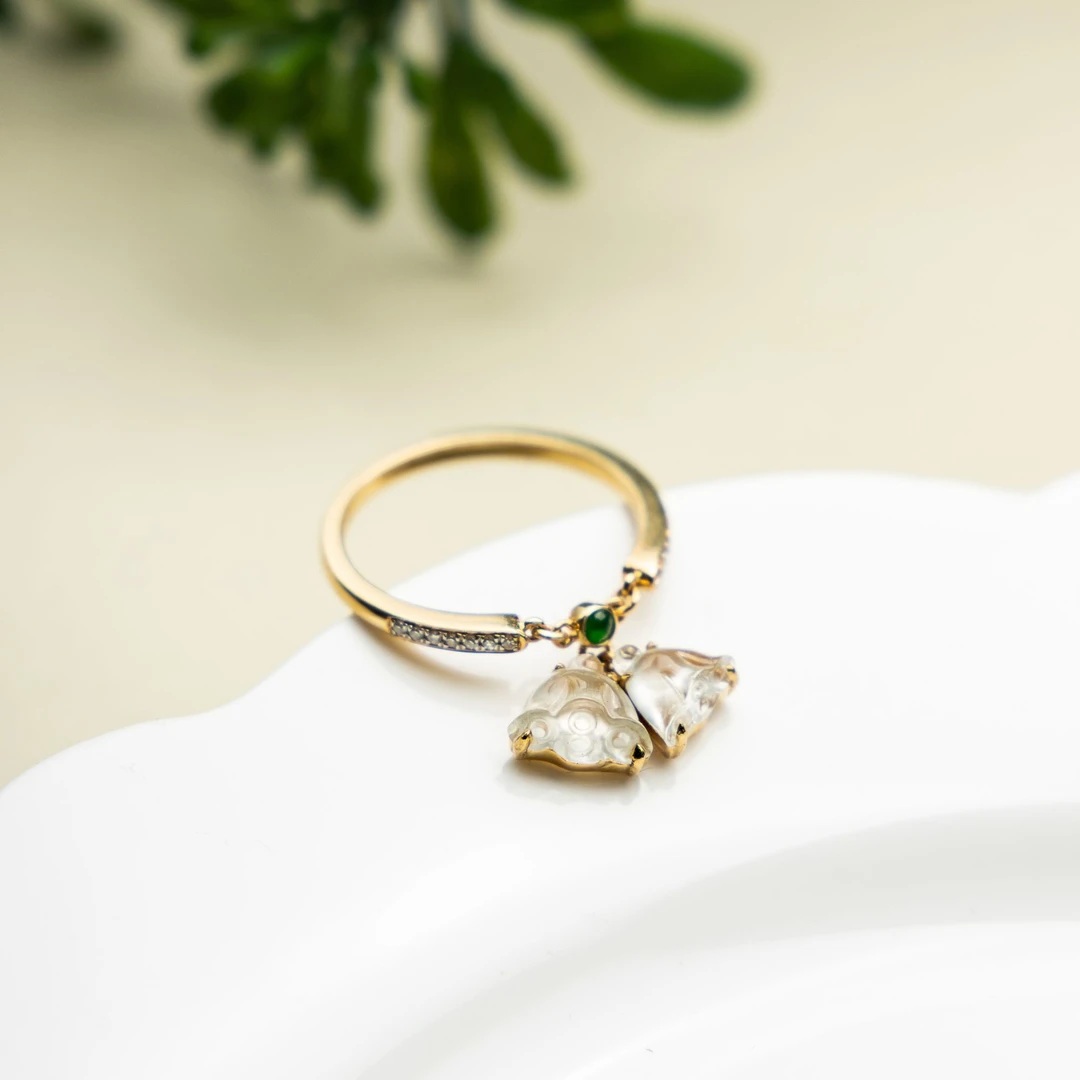 翡翠戒指-18K金-KG09-BK|CXQ1