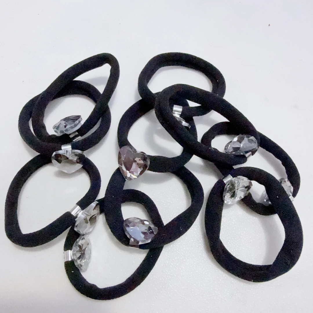 新款轻奢镜面发圈韩版头绳女气质高弹力皮筋马尾发绳头饰3857