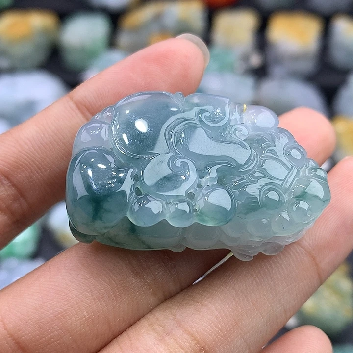 颈饰未镶嵌翡翠天然缅甸翡翠