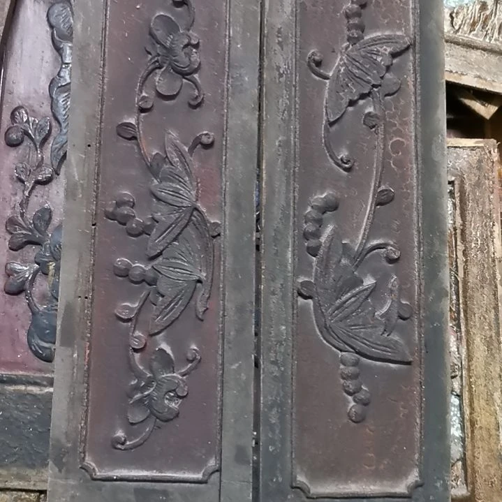 木风*老木雕花版一对