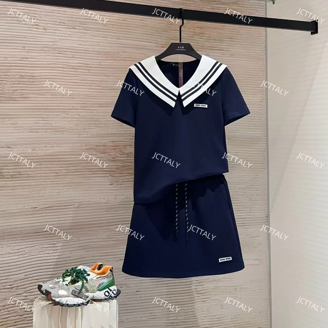 【宠粉价】夏季新款时尚简约百搭短袖套装裙两件套裤套装TZ-314