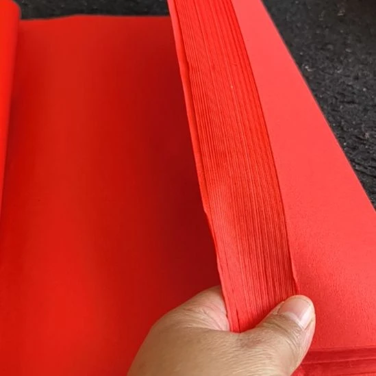 四尺对开双面红生宣50张