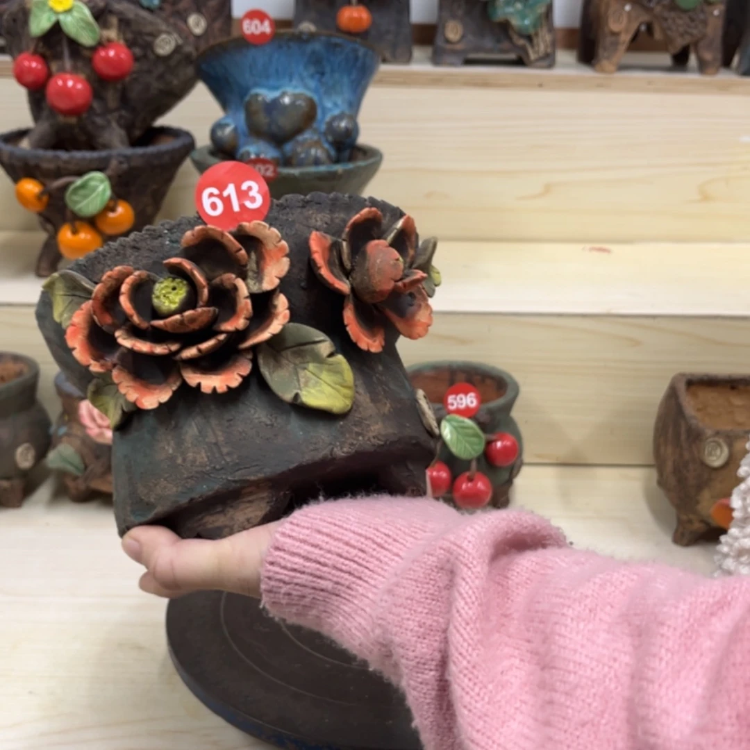 【闪购商品】紫砂花盆613福利号内口14.5外高12