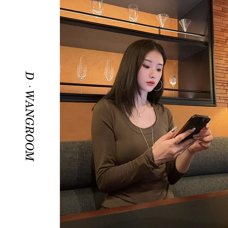 丁小晗【肌底Tee】“莱赛尔+羊毛｜优雅质感”薄款保暖打底衫T恤W9951