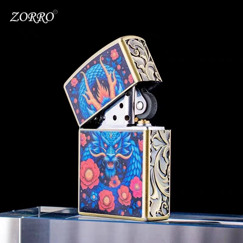 夜光蓝龙煤油打火机（需自行加油）z