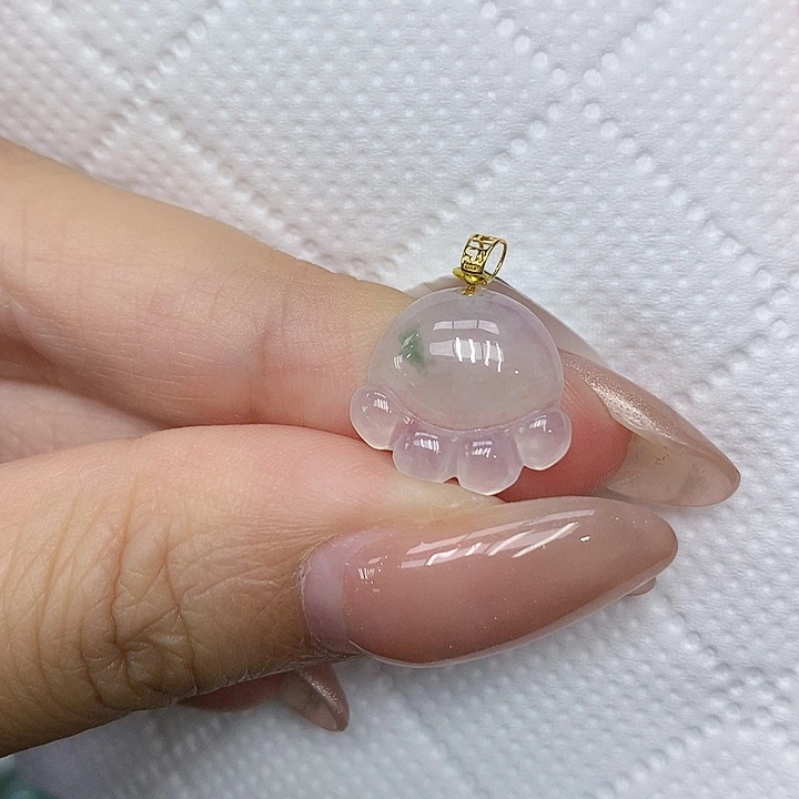 颈饰18K金镶嵌翡翠