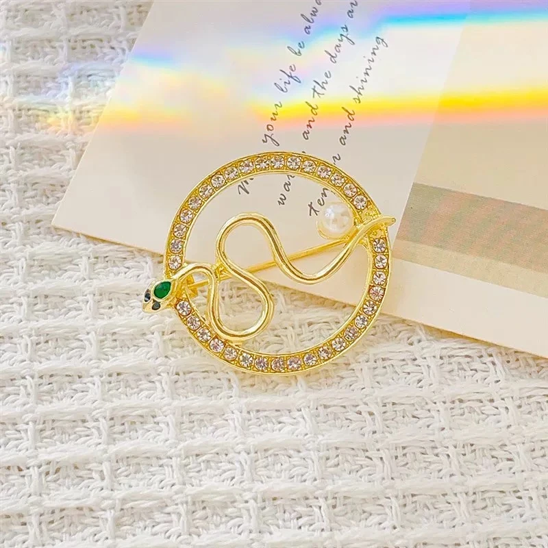 【王公子】淡水珍珠/银蛇珍珠胸针/6-7MM/合金