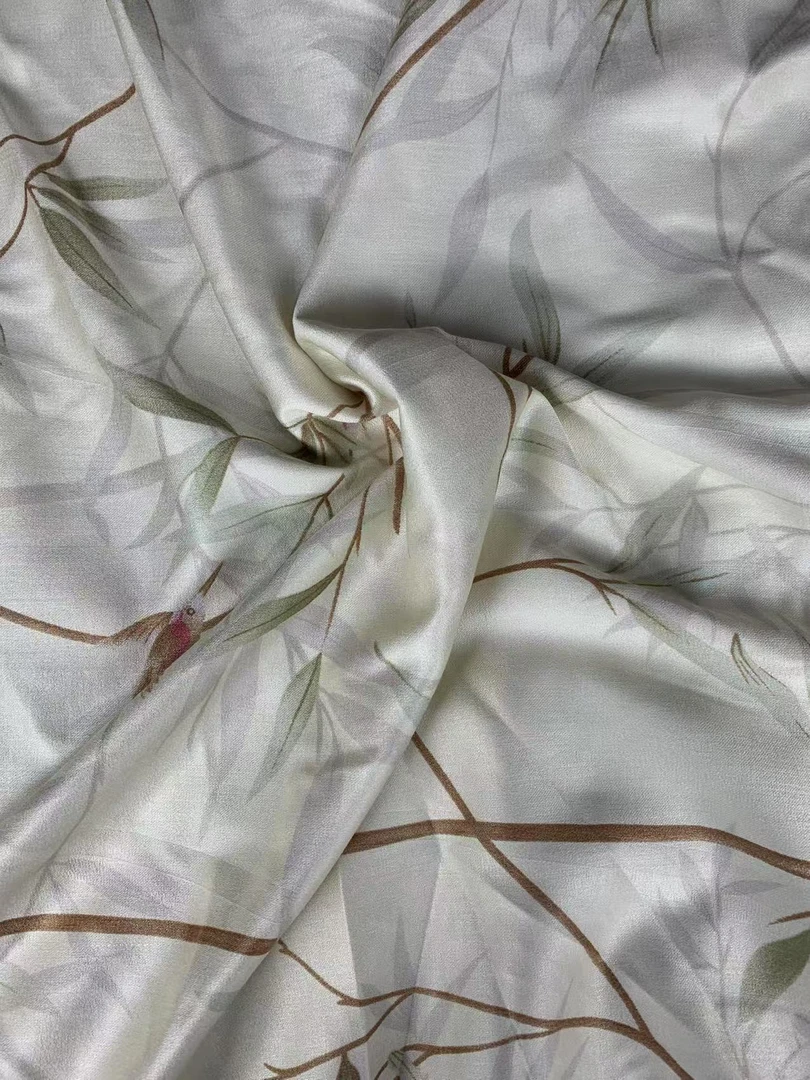 （2米包邮）40支贡缎全棉柔软亲肤  贡缎布料裙子面料 夏款印花贡缎