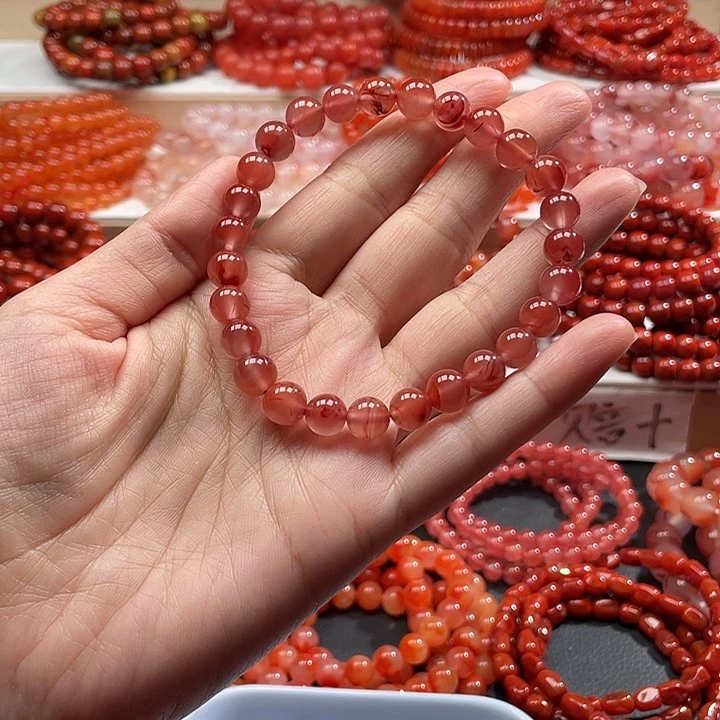 南红玛瑙未镶嵌手链