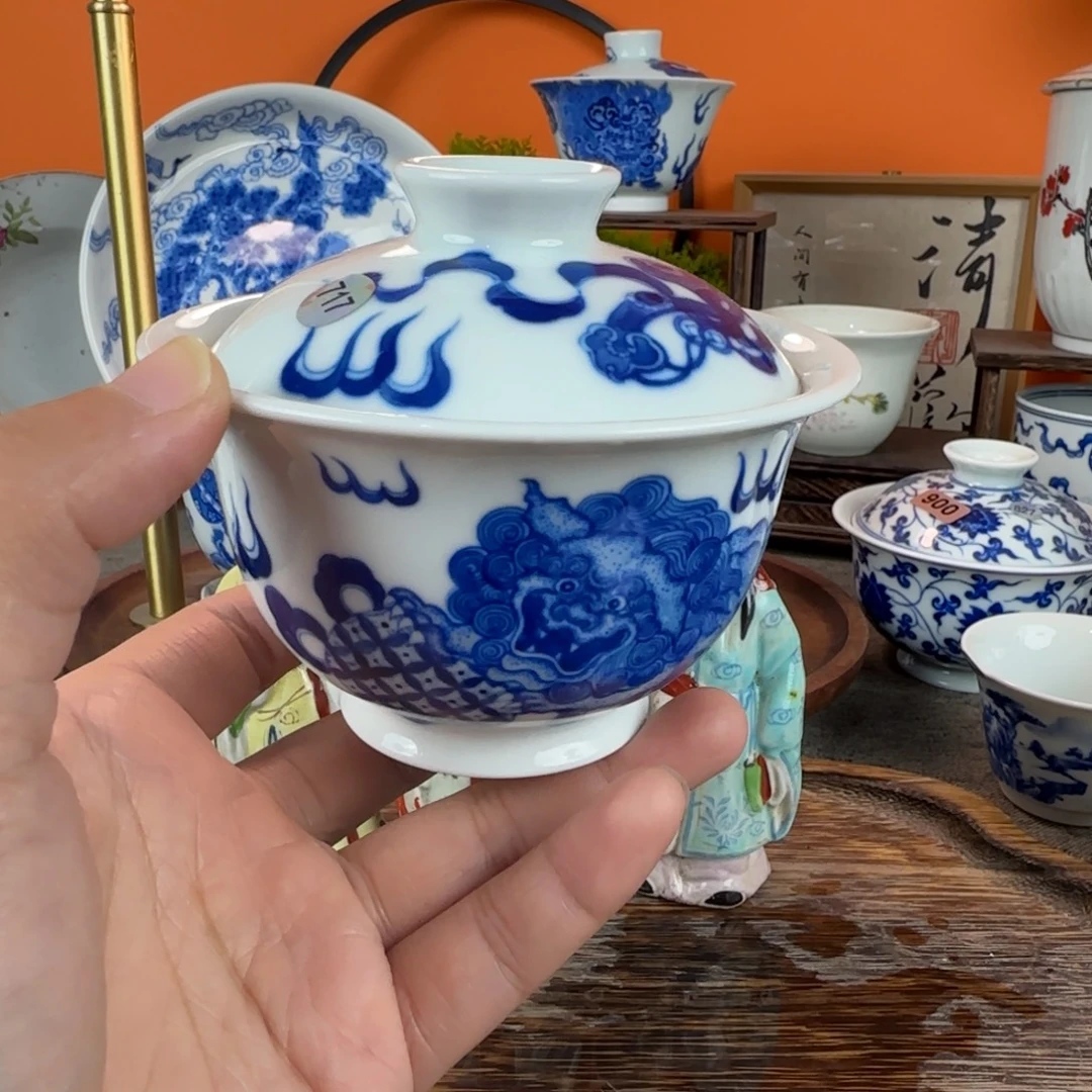瓷片景德镇手绘青花茶器717