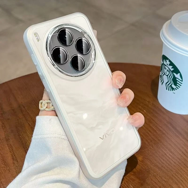 适用vivoY500pro手机壳自带镜头膜Y500透明软壳磨砂防滑防摔电镀