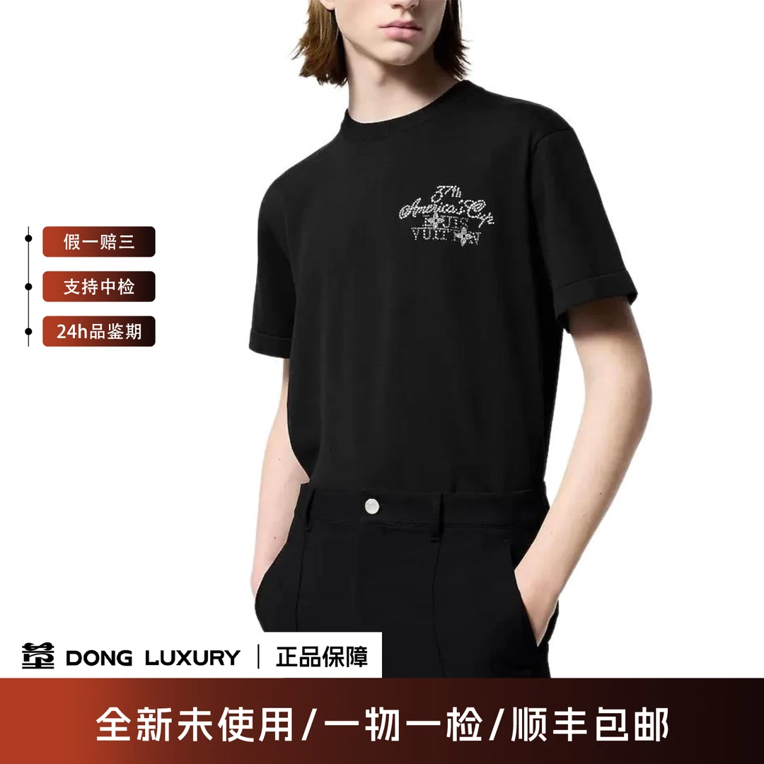 未使用 LouisVuitton/路易威登 RM24徽标刺绣套头短袖 L码