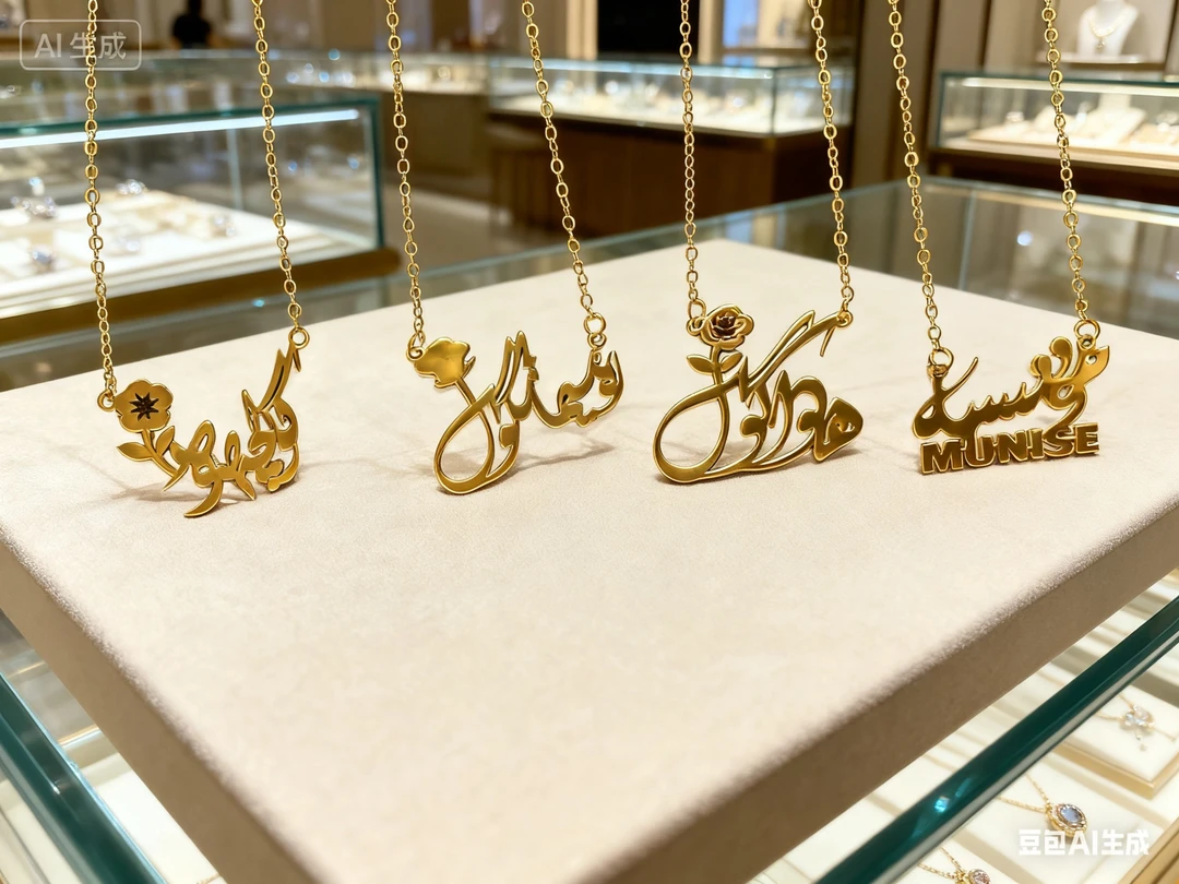 钛钢项链 钛钢原创名字项链不易掉色