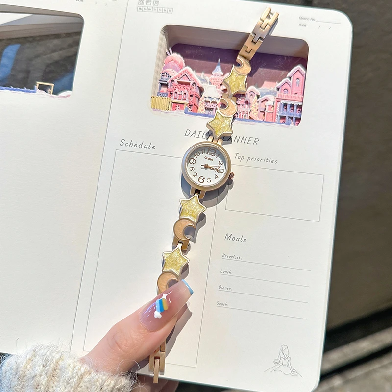 GCCLIYO星星月亮手表女款爆款2025新款女士手链闺蜜礼物送女生