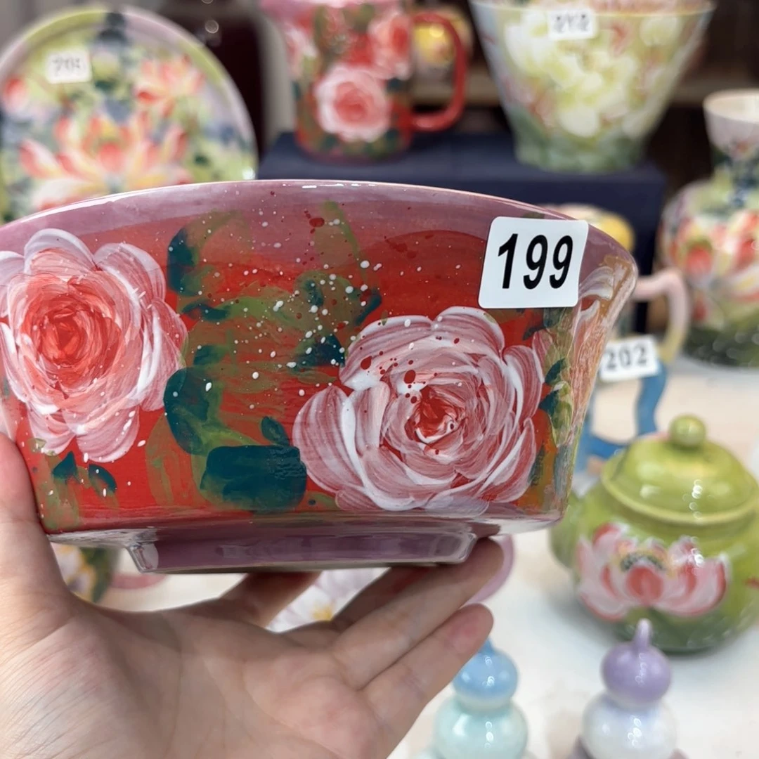 景德镇手绘高温釉下彩陶瓷茶具