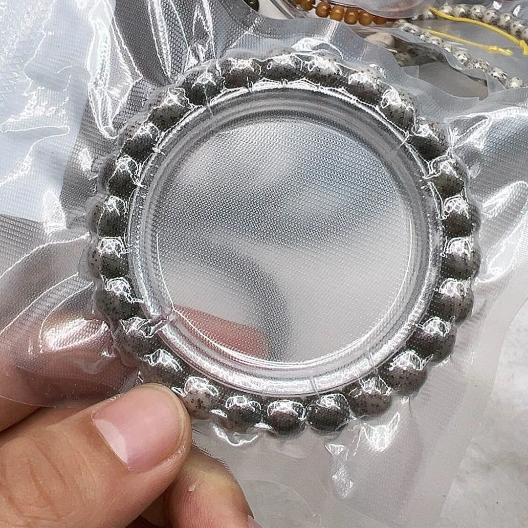 星月菩提手串44高端黑冰石玉星月菩提单圈98