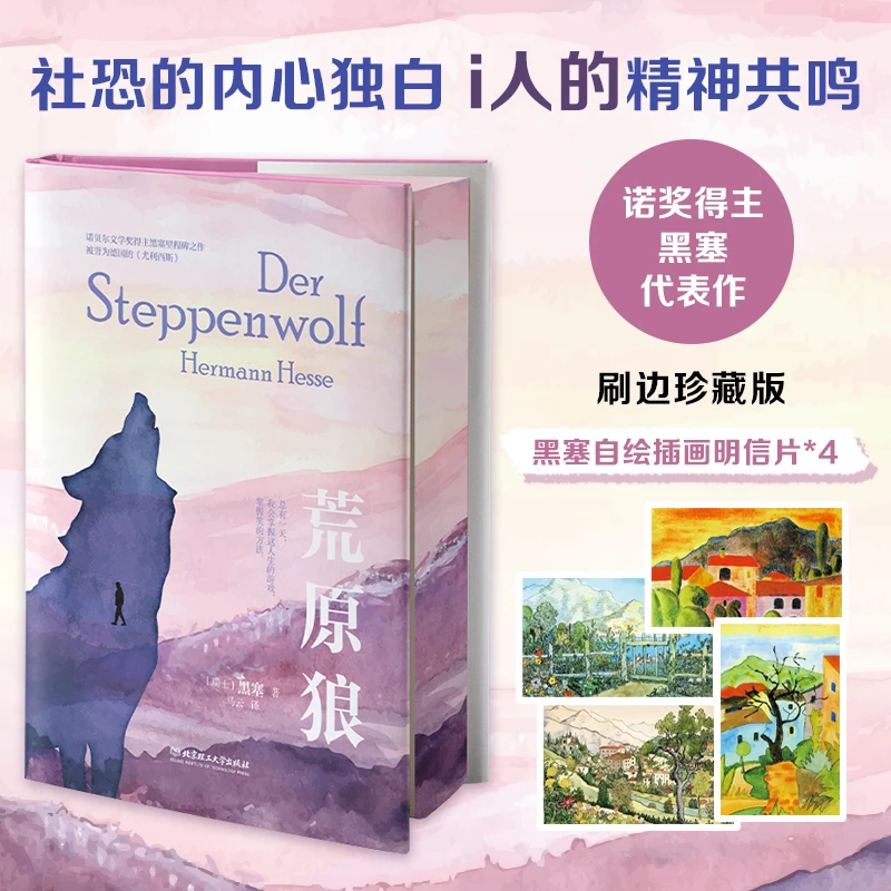 【礼盒刷边】荒原狼 黑塞代表作社恐i人必入 外国文学书籍礼物