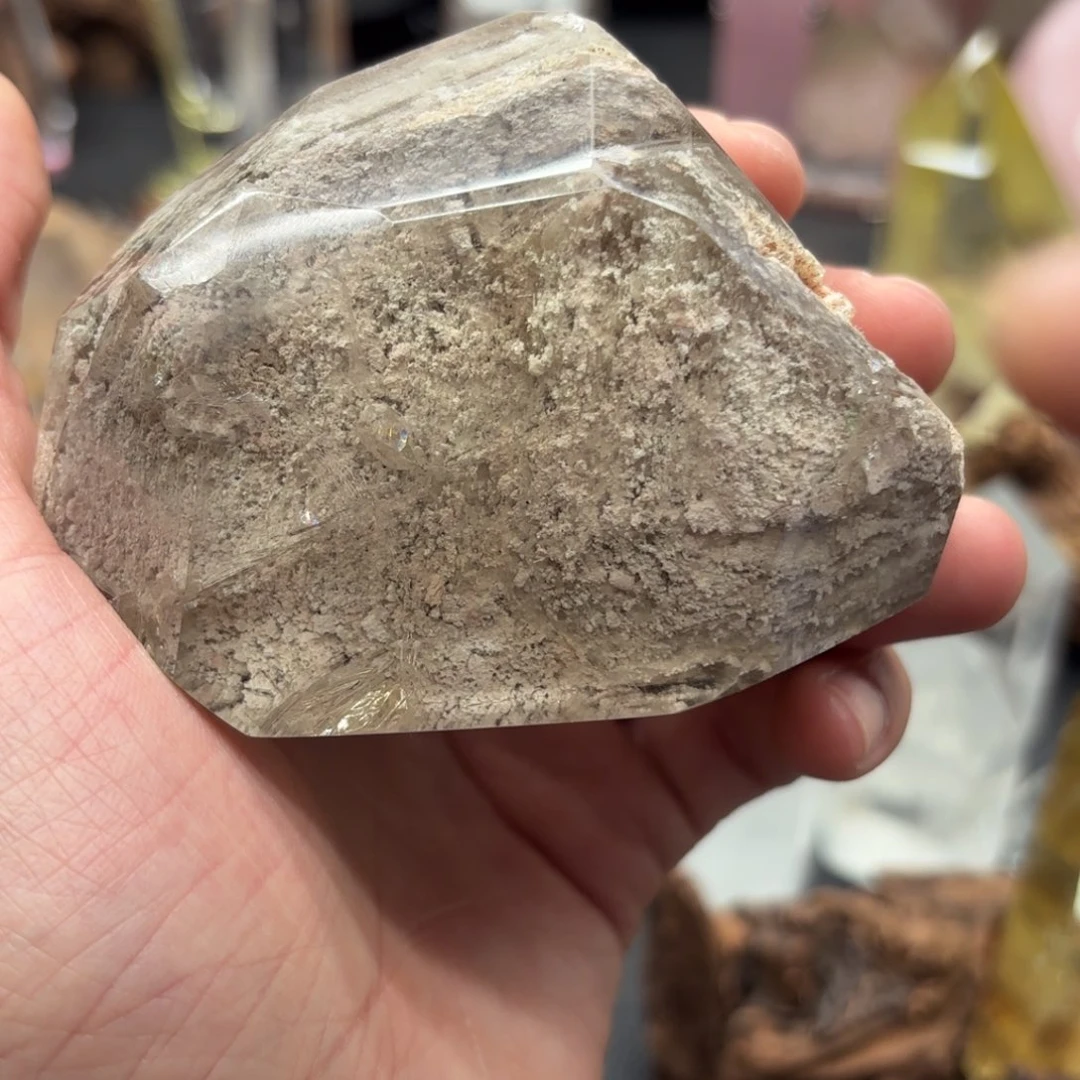 水晶摆件未镶嵌心****镜摆件