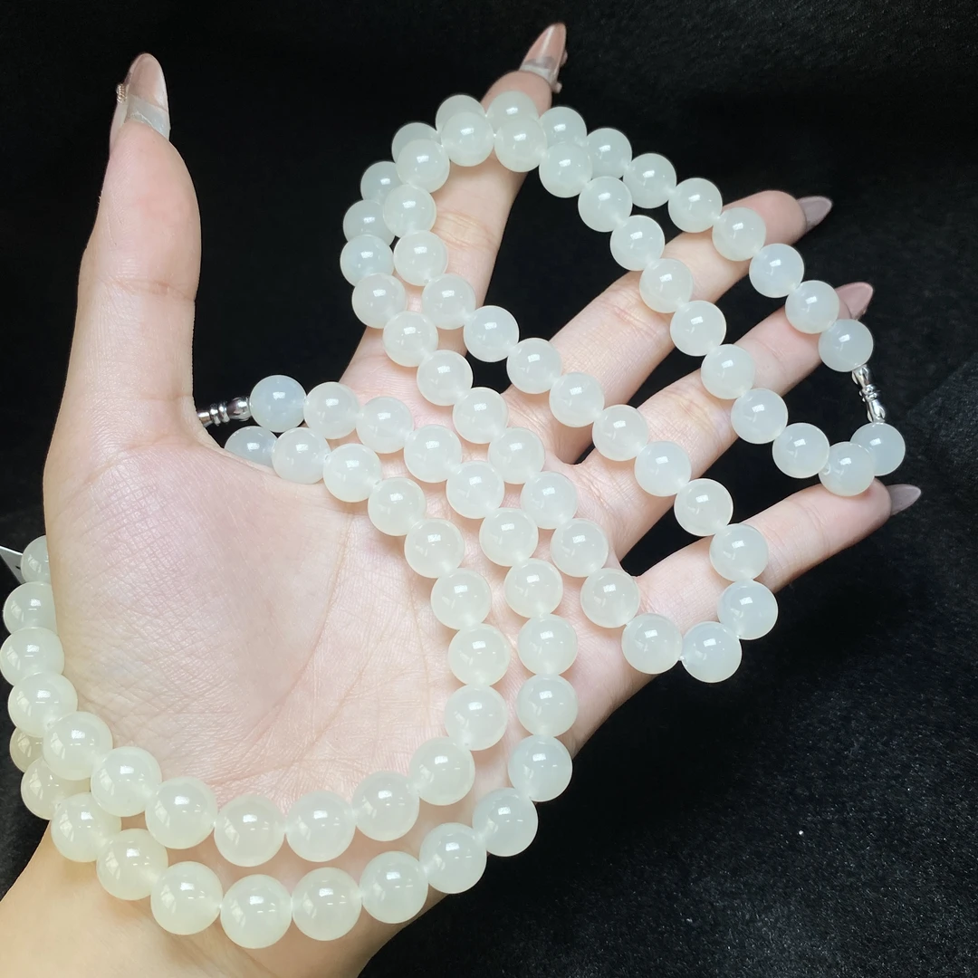【小北珠宝】和田玉项链约9.5mm+【多样性发一件】19-WS05X350