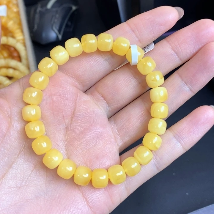 琥珀未镶嵌手链天然无优化琥珀蜜蜡