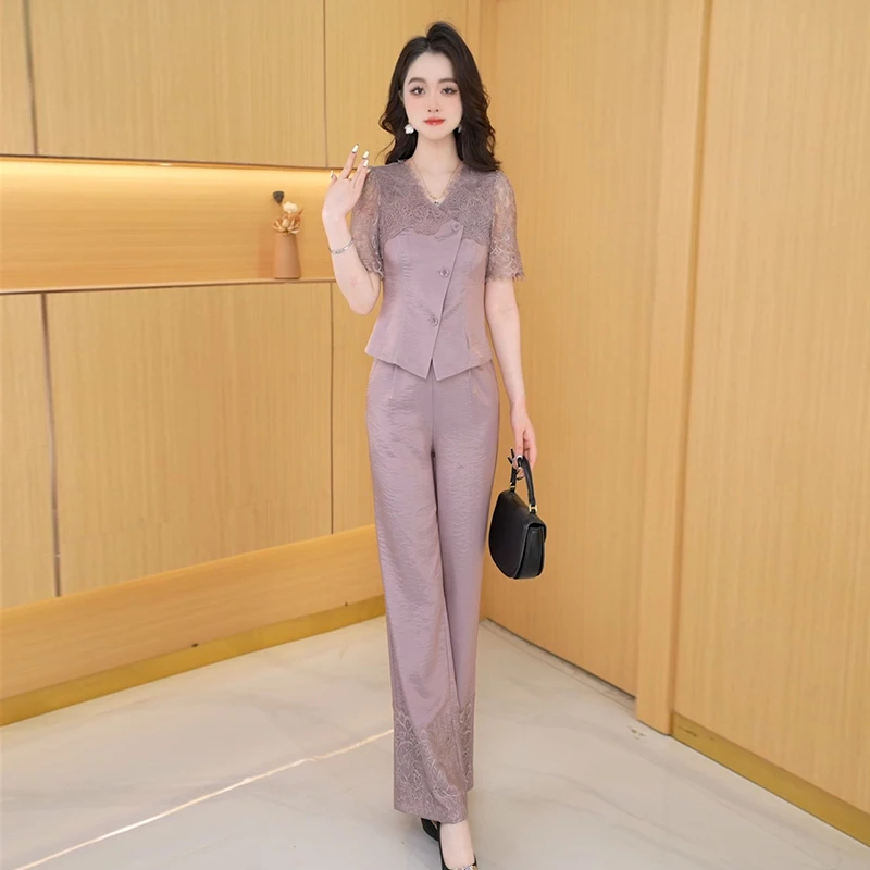 【两件套】夏季时尚女神修身洋气宽松气质休闲百搭显瘦减龄女装套