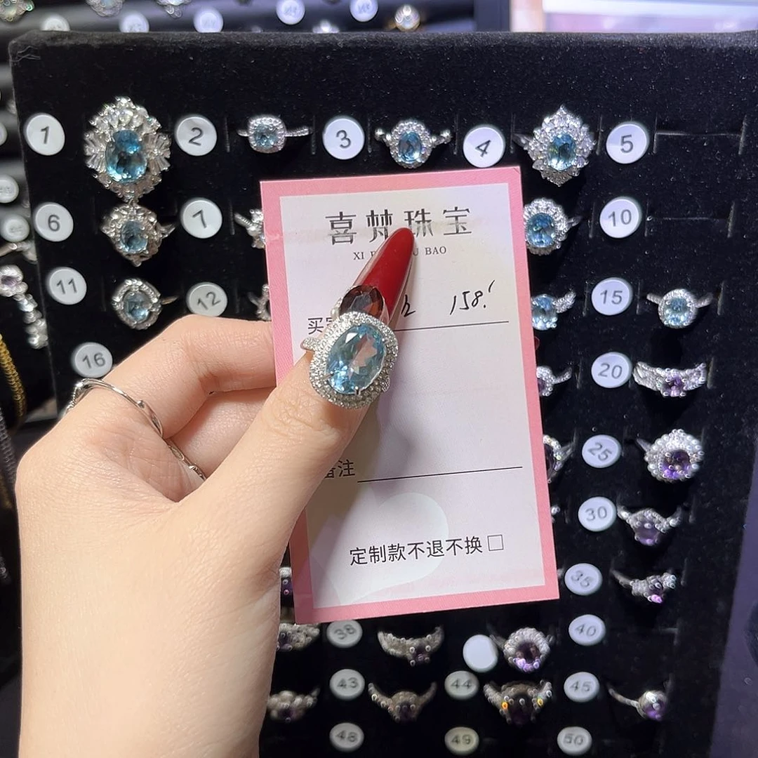 紫晶戒指银S925镶嵌是***?