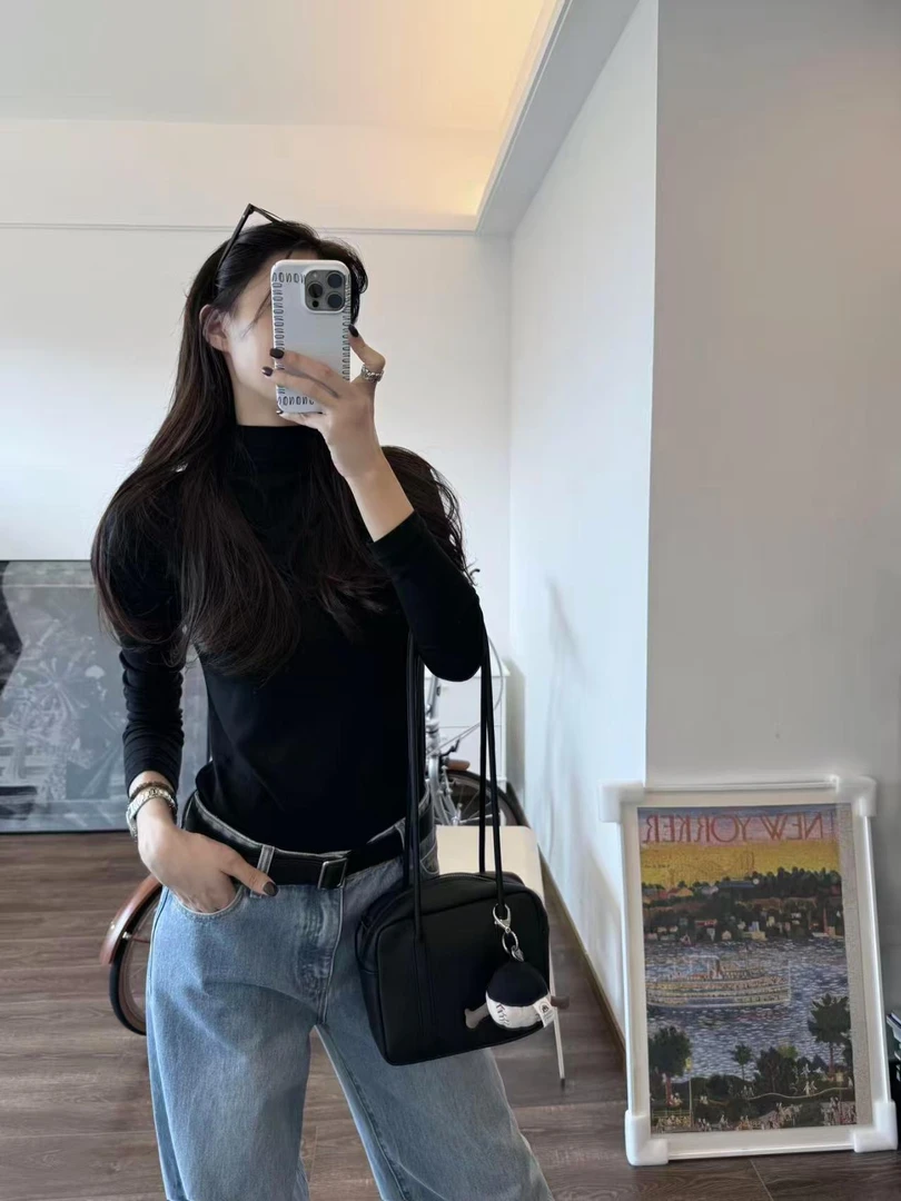 气质显瘦洋气休闲百搭长袖修身上衣宽松长裤时尚套装两件套2025