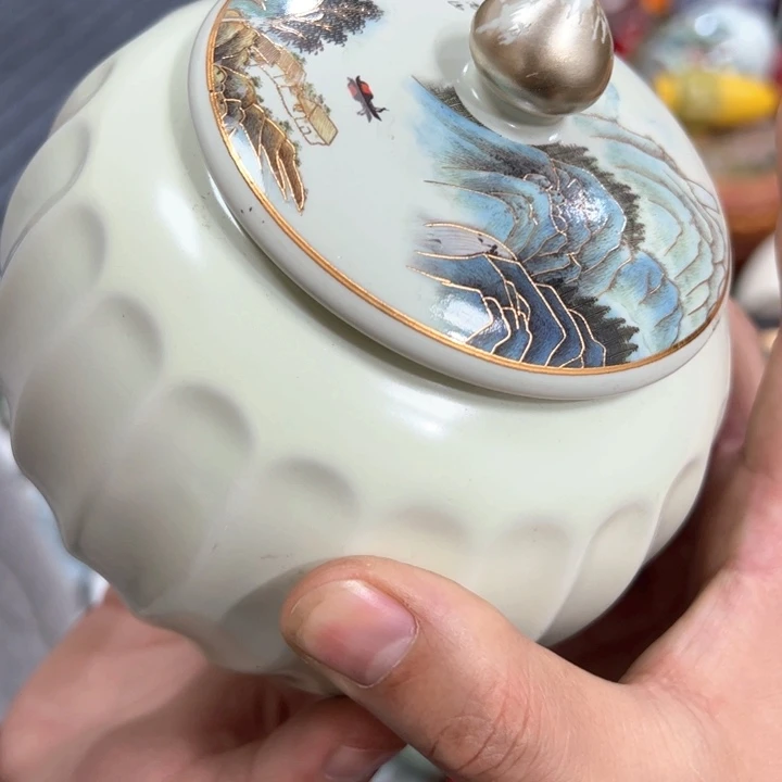 茶叶罐陶瓷家用储物罐轻微瑕疵品介意勿拍