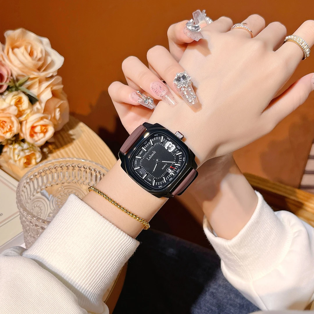 【希可】方形手表女潮流个性大表盘防水休闲女石英腕表551