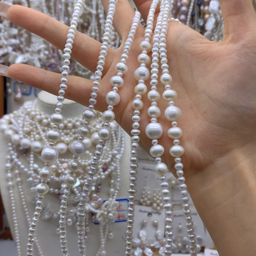 姐***菜合金淡水珍珠耳饰项链