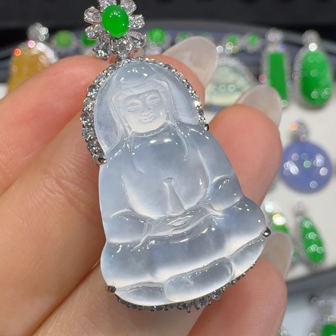 翡翠18K金镶嵌颈饰收到货48小时鉴赏期