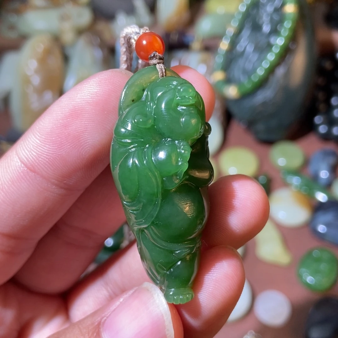 和田玉未镶嵌挂件