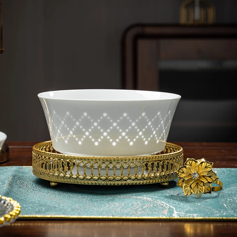 富玉【星耀】6寸面碗 釉下餐具饭碗家用玲珑瓷碗景德镇陶瓷简约汤碗