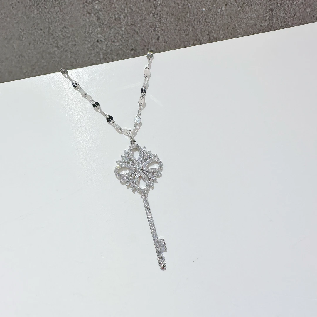 真金钻石太阳花项链 新款钻石锁骨链 优雅百搭精致高级感项链