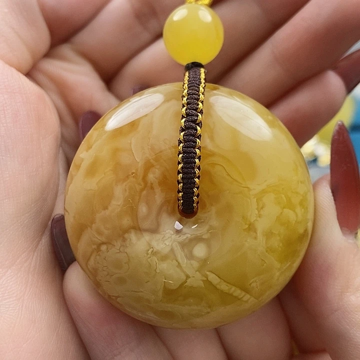 琥珀颈饰未镶嵌吊坠