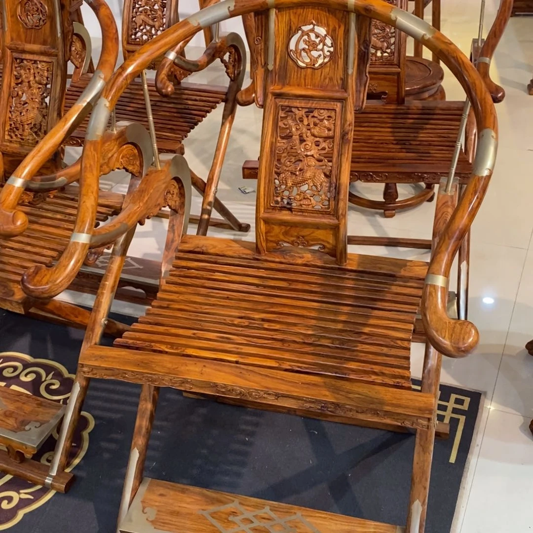 香枝木类成套家具降香黄檀头把交椅